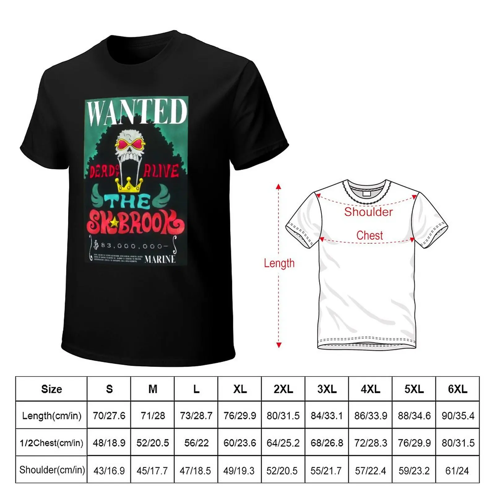 Brook Soul King Anime T-Shirt summer tops kawaii clothes oversized t shirts for men