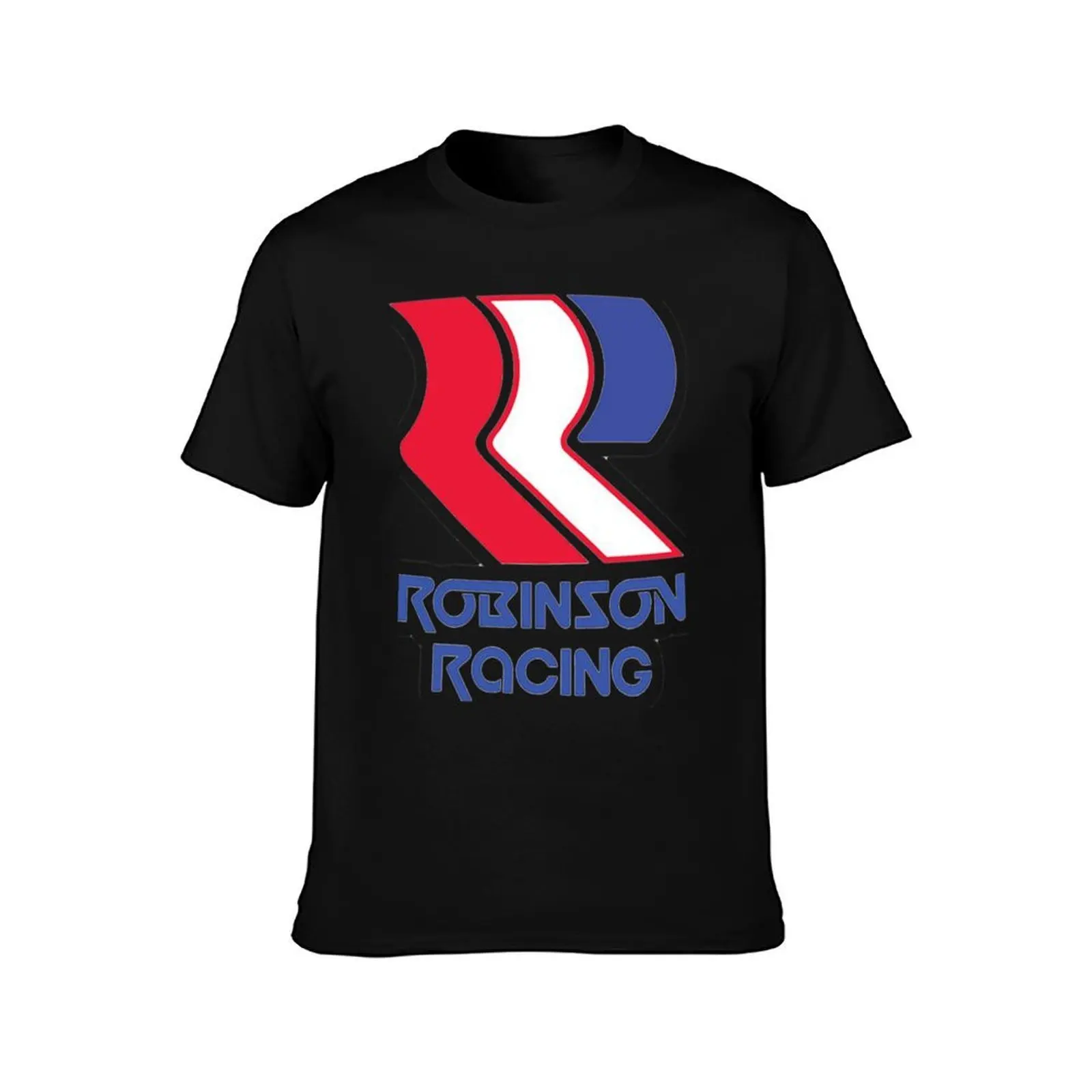 Robinson Racing T-Shirt, Summer Casual Cotton Tee, Oversized Streetwear Tops, Vintage Graphic Print, Loose Fit Short Sleeve