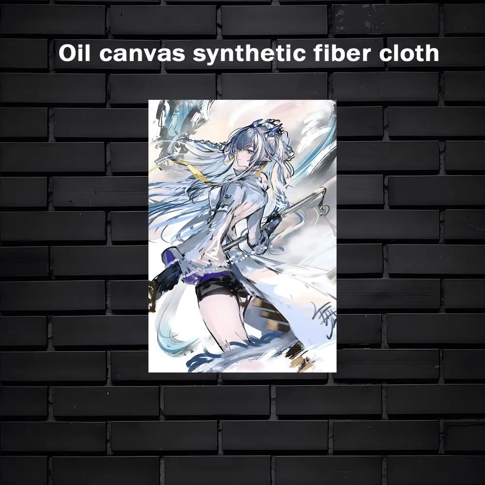 Arknights Ling Painting Calligraphy Exhibition poster photo oil painting canvas synthetic fiber for living dining room