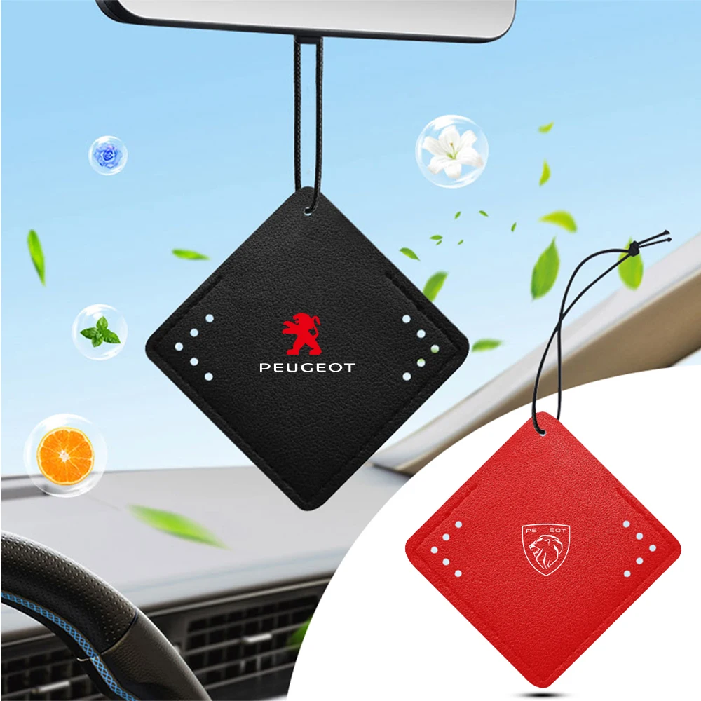 Perfume para coche, colgante de aromaterapia para espejo retrovisor, sachet desodorante para Peugeot 208, 3008, 107, 207, 508, 607, 301, 106, 406, tapa central de rueda