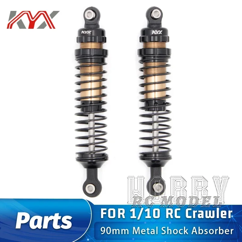 KYX Metalowy Amortyzator Hydrauliczny - 90mm do Modelu Samochodu RC 1/10 1/8, Crawler SCX10 D90 RGT EX86100, Samochody RC