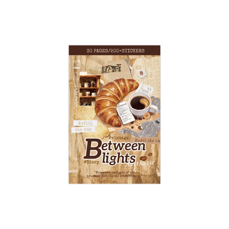 

4packs Kawaii Stationery Stickers Light and Shadow Between the Pages Junk Journal Planner Decorative Sticker Scrapbooking