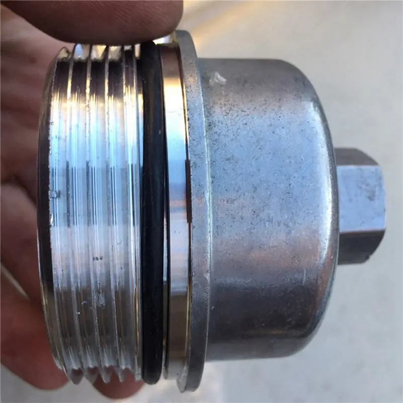 Plain 2X Engine Oil Cooler Filter Cap For Chevy Cruze Aveo Sonic Trax Opel Astra Zafira 55353325 55593189 5650963 view 6