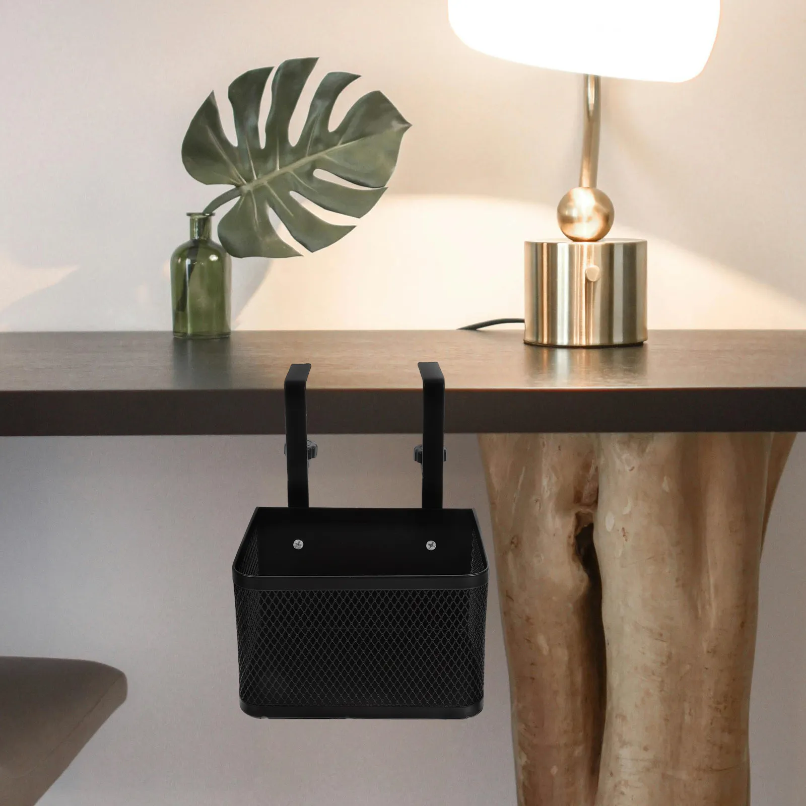 

Корзина-органайзер под стол с креплением-зажимом для офиса, школы, дома, держатель для кабелей, лоток для организации рабочего стола