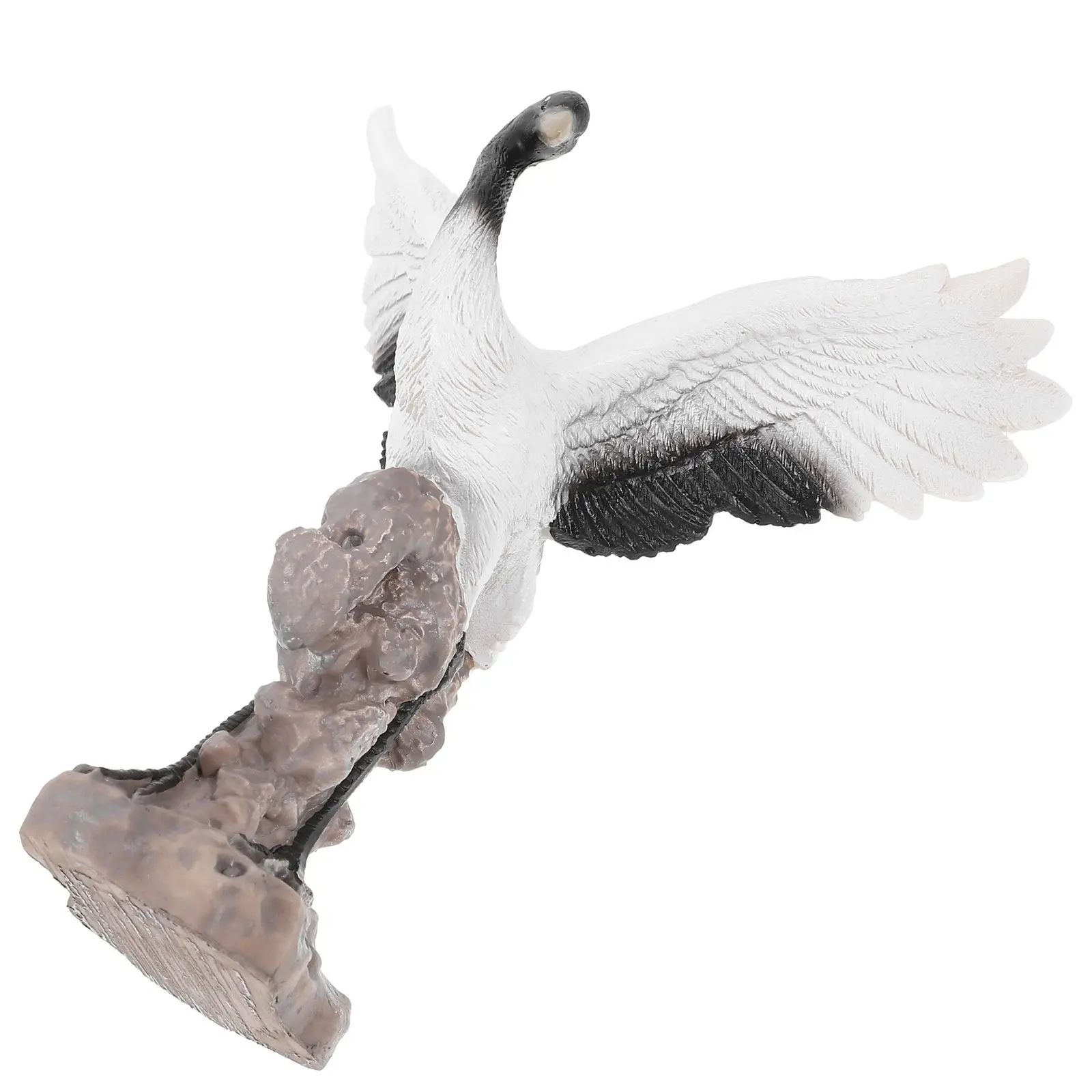 

Crane Statue Realistic Design Garden Sculpture Fish Tank Decoration Bonsai Landscape Indoor Home Ornament Safe Material