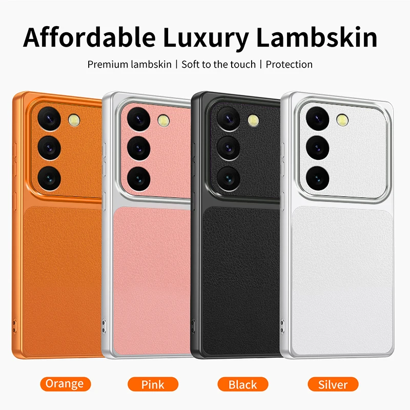 Luxury Lamb Skin Texture Phone Case for Samsung Galaxy S22 Plus Ultra S22+ S22Plus 5G Original Leather Back Cover Funda Carcasas