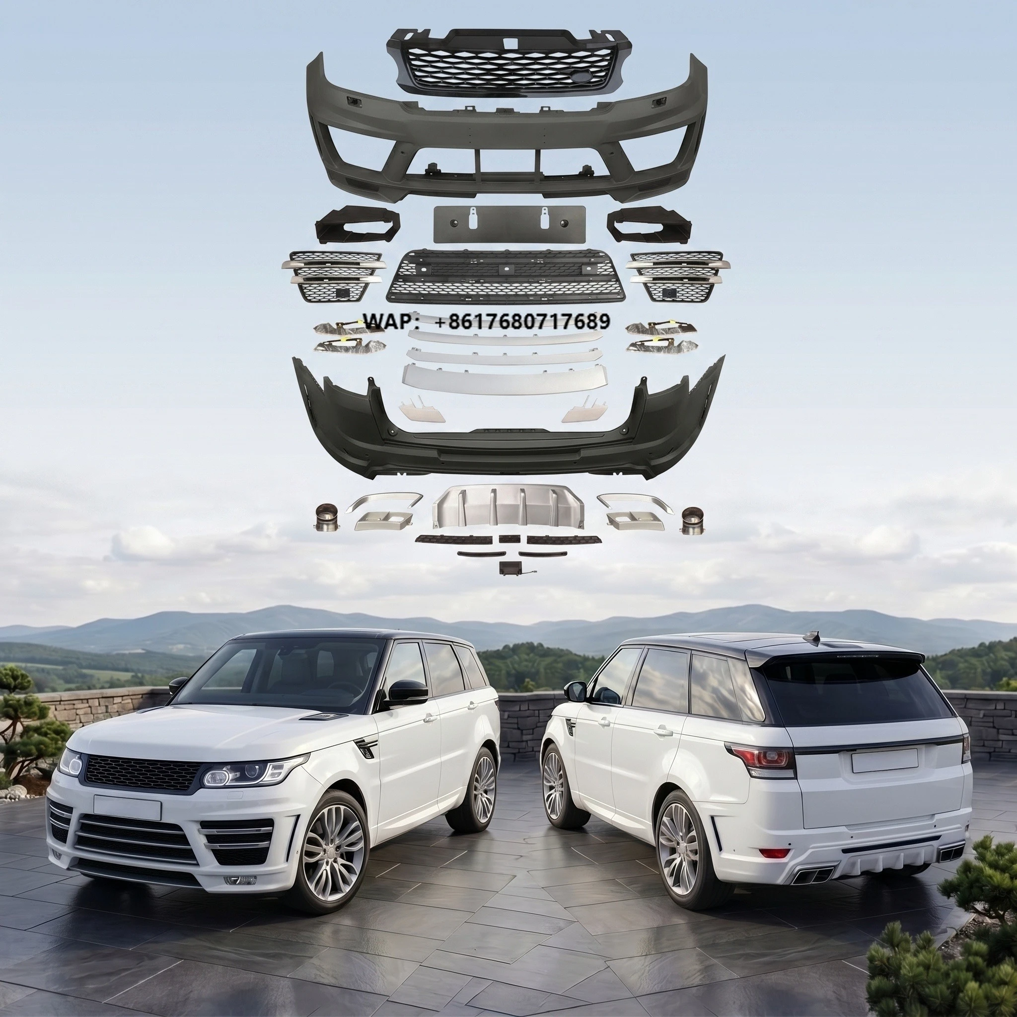Body Kit for  Range Rover Sport 2014-2017 LM Style Front Rear Bumper Upgrade Exterior Parts