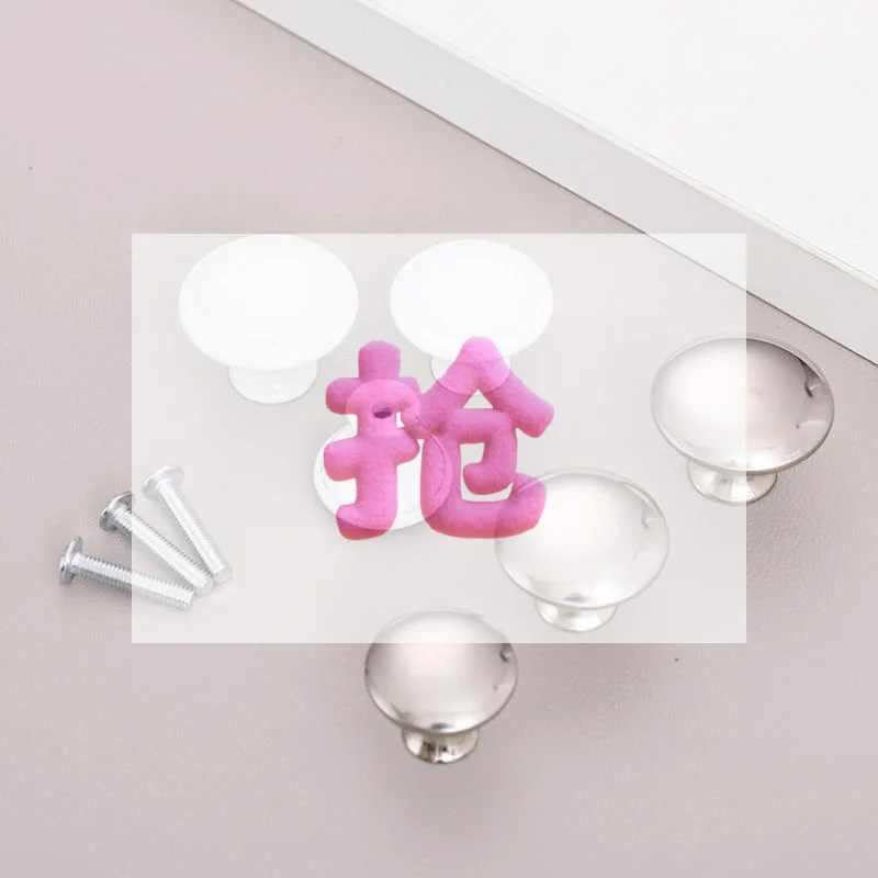 8PCS  Single Hole Cabinet Drawer Pull Handle Round Small Furniture Handle for Wardrobe Cabinet Simple Design