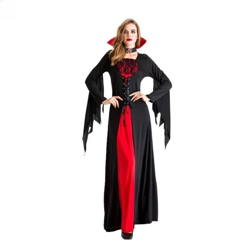 loween Demon Bride Reaper Wizard Costume Cosplay Abbigliamento da palcoscenico etnico da donna Faionable loween Outfit
