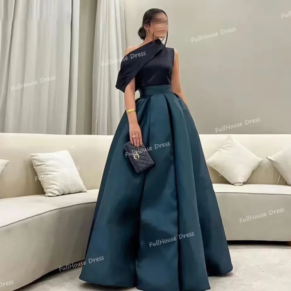 

Простое вечернее платье трапециевидной формы с драпировкой на одно плечо и открытой спиной, длиной до пола, плиссированное современное платье для выпускного вечера, платья de novia