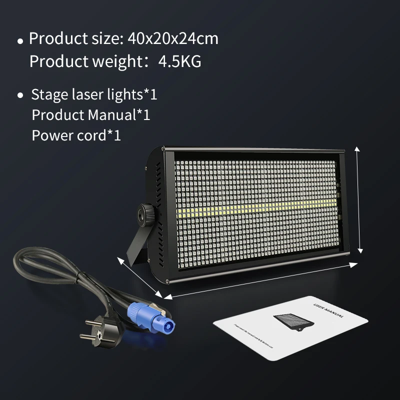 200W RGBW 4in1 48 Partition Strobe Light White 8000K DMX Super Bright Dj Wash wedding Bar Strobe Stage Lighting Effects party