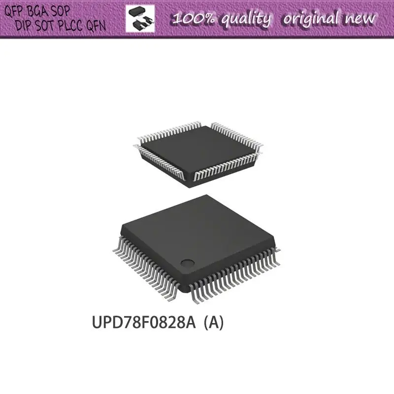 NEW  1PCS/LOT   UPD78F0828A  D78F0828A (A) LQFP-80