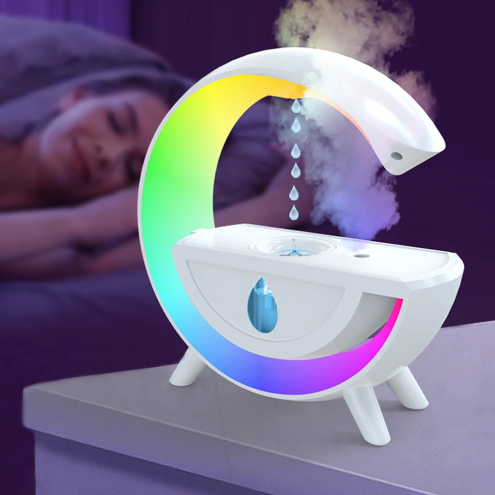 Water Droplet Air Humidifier 350ml Anti-gravity Aroma Diffuser RGB Night Light Weightless Sprayer Ultrasonic Cool Mist Maker