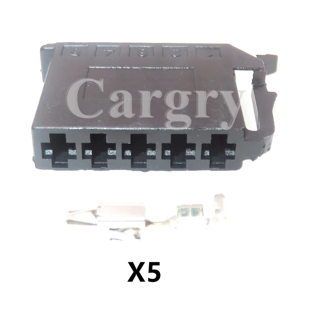 Picture 3: 1 Set 5P 1H0953635 AC Assembly Auto Plastic Housing Connector Automobile Electric Wire Unsealed Socket with Terminal