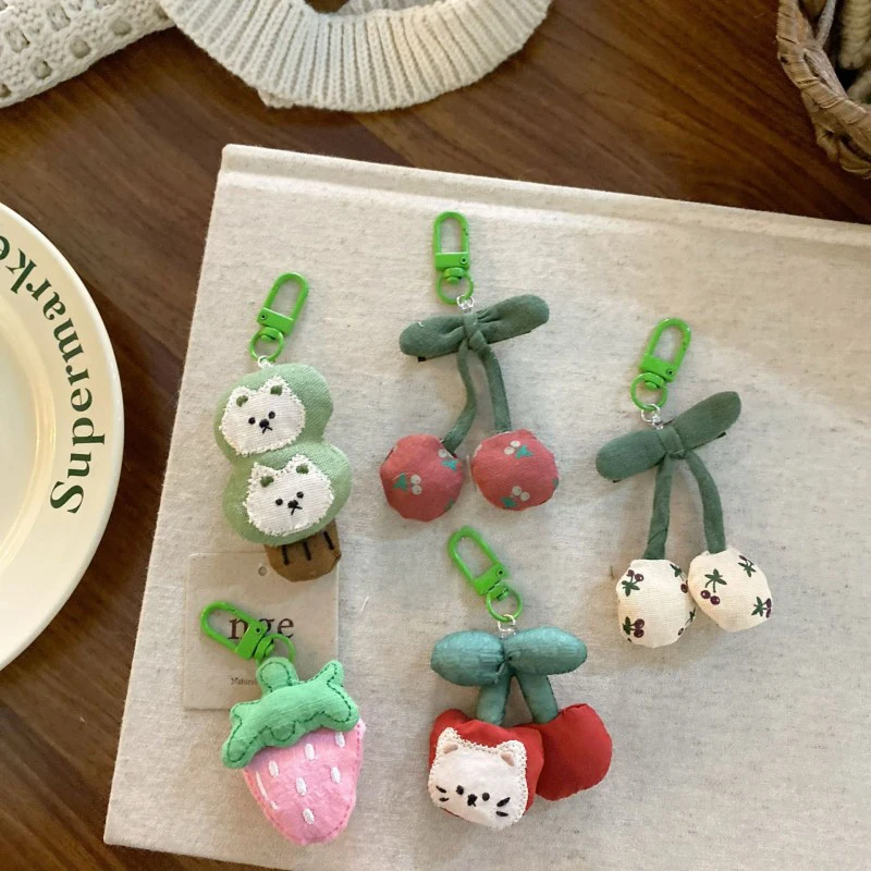 Creative Fabric Animal Doll Keychain For Bag Pendant Funny Small Bear Keyrings Wholesale Cute Hedgehog Pendant Accessories Gifts - Image 6