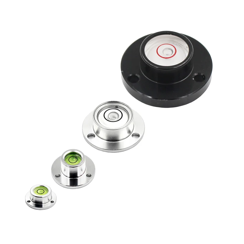 Universal Circular Bubble Level D 20mm to 29.2mm Multiple Specifications Leveling Nivel Bead Blister with Mounting Holes 1PCS