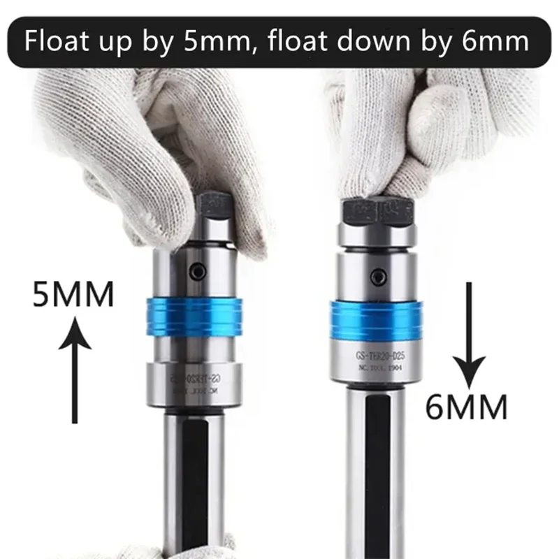 Tap chuck telescopic TER20 TER25 ER20 ER25 D20 25 Floating tap chuck for CNC lathe tap overload protection Torque Tapping holder