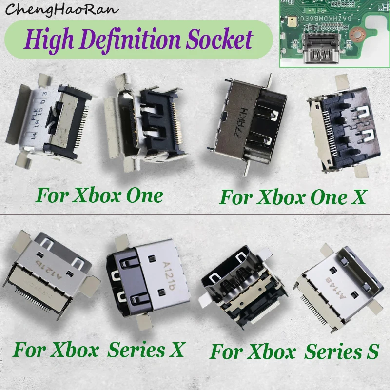 

1PC For Xbox Series S X HDMI Port Socket Interface Connector Replacement For XBOX ONE Slim X Original Compatible Jack Port