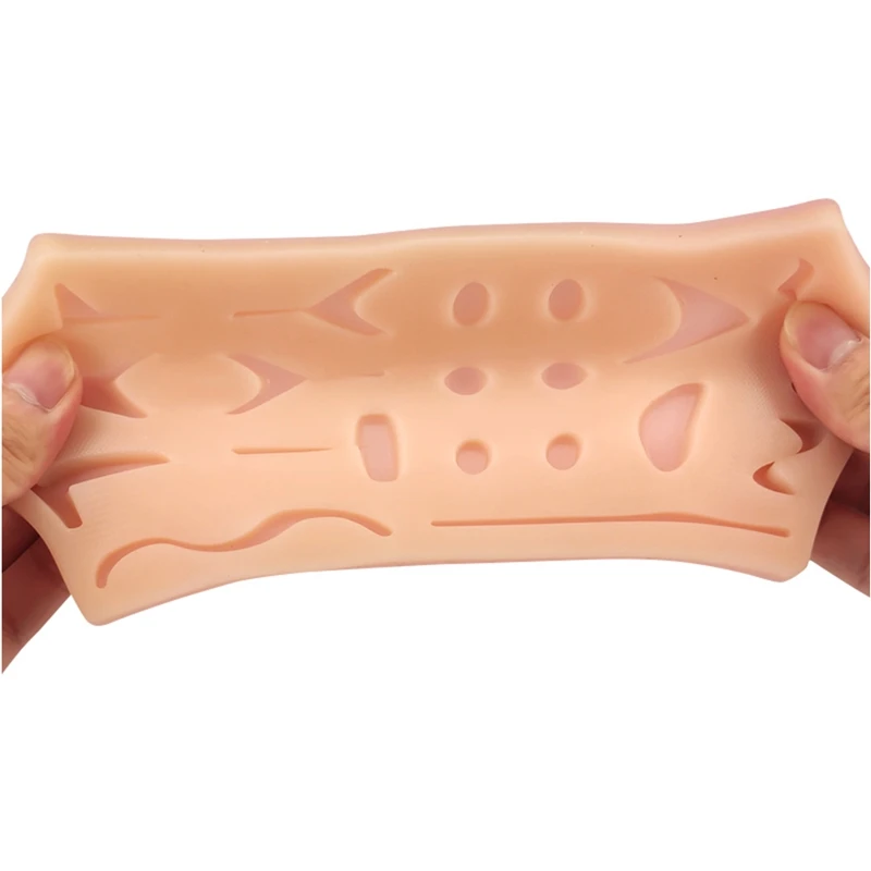 Suture Stitching Kit Suture Practice Pad With 19 Pre-Cut Wounds, Suture Instruments,Suture Threads(Education Use Only)