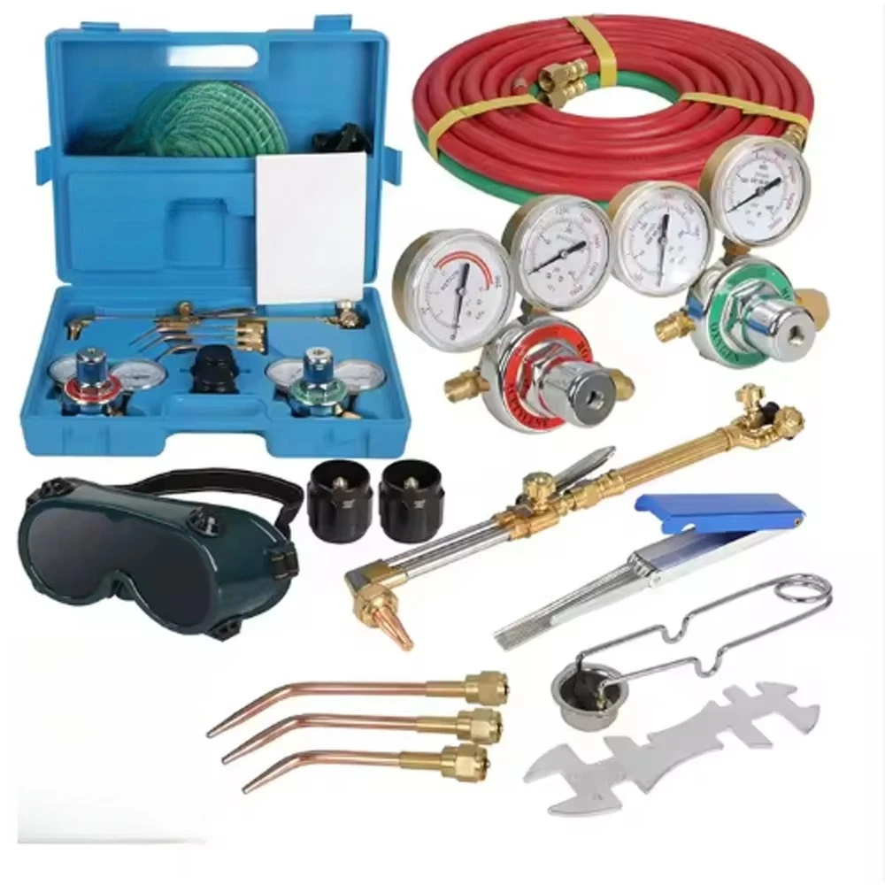 Welding and Cutting Set with Acetylene Regulator Pipe and Torches