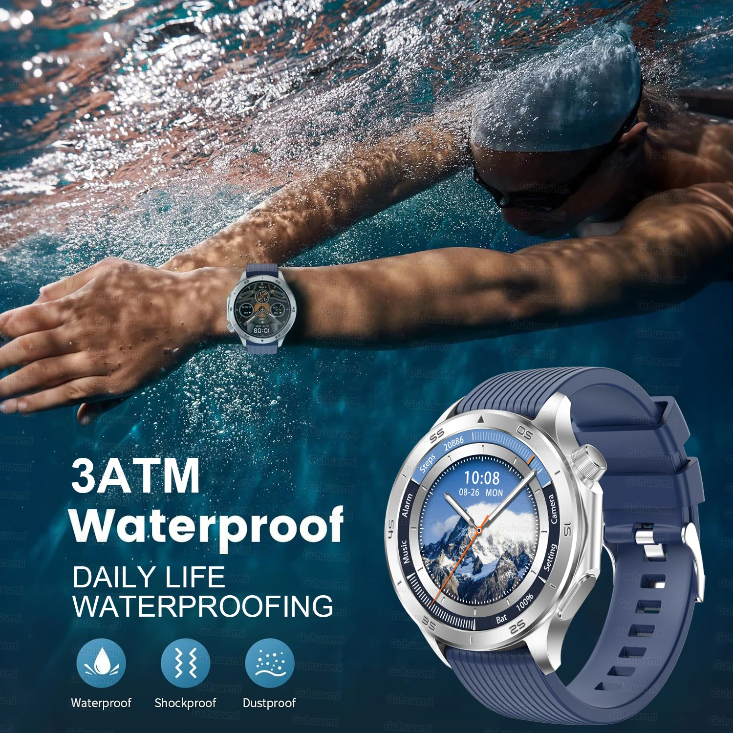 2025 New For OPPO Watch X2 GPS Track Smart Watch Men AMOLED Screen Compass Sports Fitness IP68 Waterproof BT Call Smart Bracelet