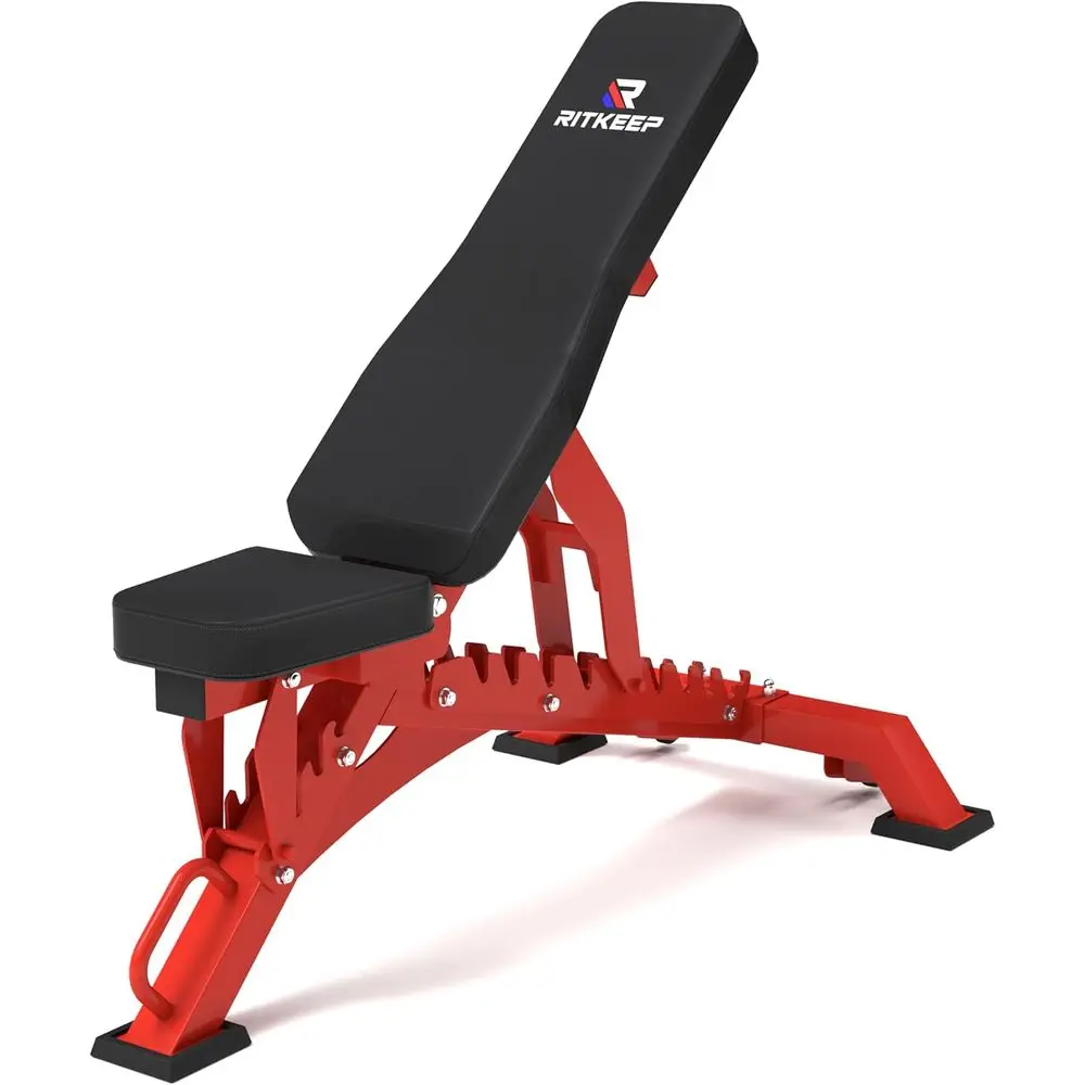 

1300LB Capacity Adjustable Bench with 10 Backrest & 4 Seat Positions for Full-Body Workouts