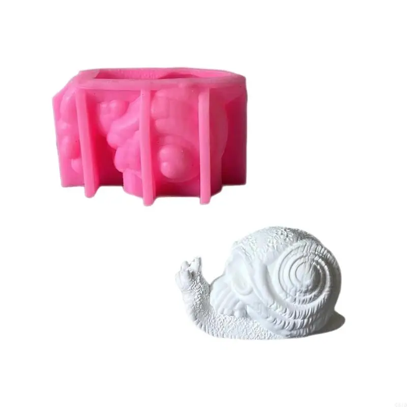 غير لاصقة سيليكون زخرفة قالب الحرفية DIY بها بنفسك الديكورات المنزلية الجمجمة الحلزون على شكل شمعة الصابون منحوتات الشمع الخبز #1