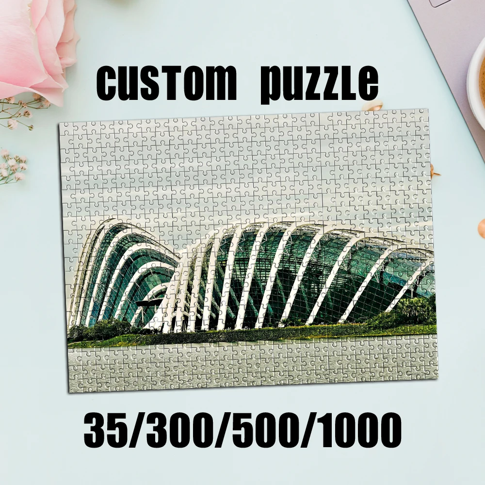 Personalized Custom Photo Puzzle Customize Singapore Gardens By The Bay Puzzle for Dad, Grandmother, Grandad, Godmother