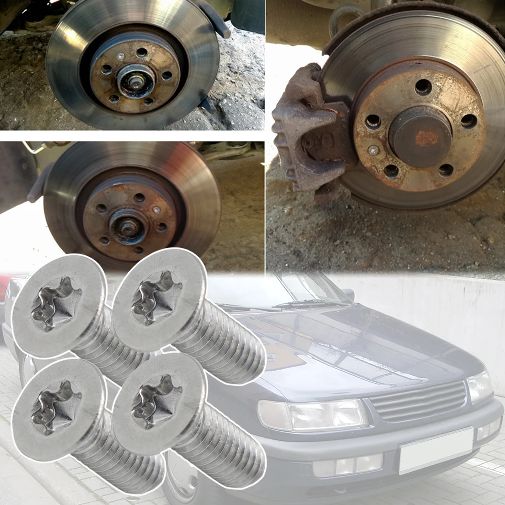 4 szt. Wkrętów mocujących przednie tylny hamulec tarczowy wkręty z łbem do VW Passat B1 B2 B3 B4 B5 B5.5 B6 B7 B8 1973 2007 2010 - 2020