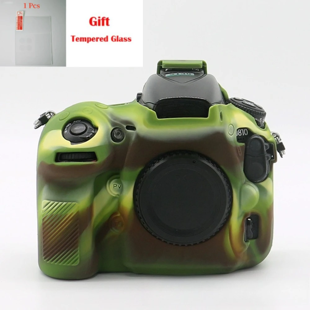 

For Nikon D810 SLR camera silicone case photographic protective case soft case D810 Rubber protective cover + free tempered film
