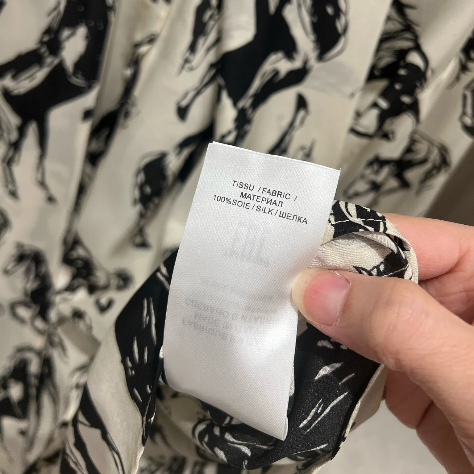 Women's Shirts, High Quality 100% Silk Shirts, Horse Print Shirts French Ribbon Silk Tops Luxury Women's Early Spring New Styles