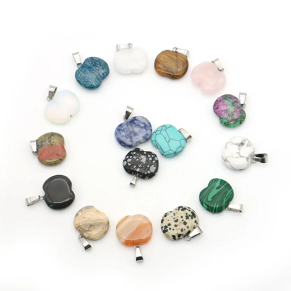 Heart‑shaped Mixed Natural Stone Assorted Multi‑gemstone Smooth Cabochon Warm‑vibe Romantic Whimsical Artisanal Daily‑wear