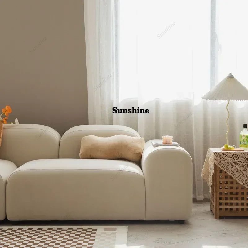 Vintage tofu module sofa bread and cream homestay simple modern living room small unit bedroom internet famous style   T*