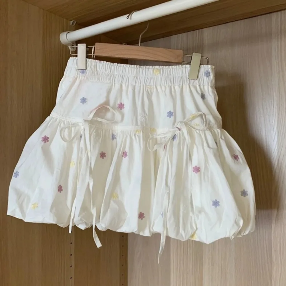 Falda plisada de Ballet para mujer y niña, falda acampanada con Forro corto, ropa Y2k