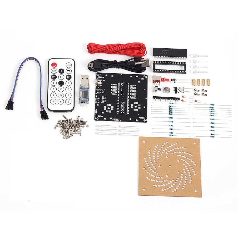 Electronic DIY kits LED Tower Display Lamp Infrared Remote Control Soldering Kits DIY Brain-training Toy