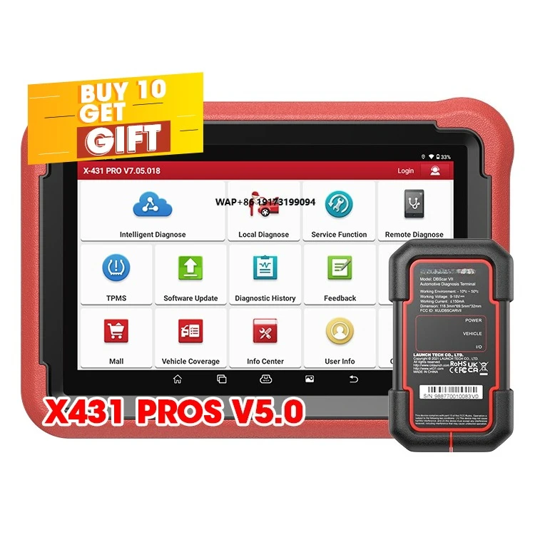 Original X431 Pros v 5.0 V1.0 X-431 V5.0 X 431 OBDII Ecu Automotive Diagnostic Tool Automotriz Professional Car Scanner