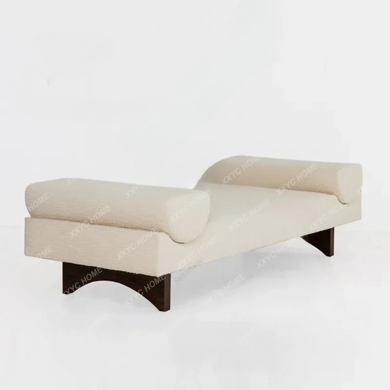 

Solid Wood New Chinese Living Room Sofa Stools Home Furniture Bedroom Bedside Stool Designer Cloakroom Fabric Bench pY