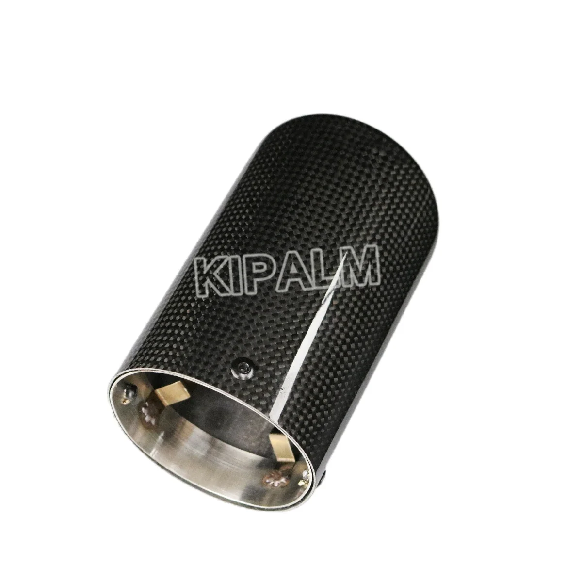 Car Universal adjustable Carbon Fiber Cover Muffler Pipe Tip Carbon Fiber Case Exhaust Tip housing with Circlip 57-63mm ak logo