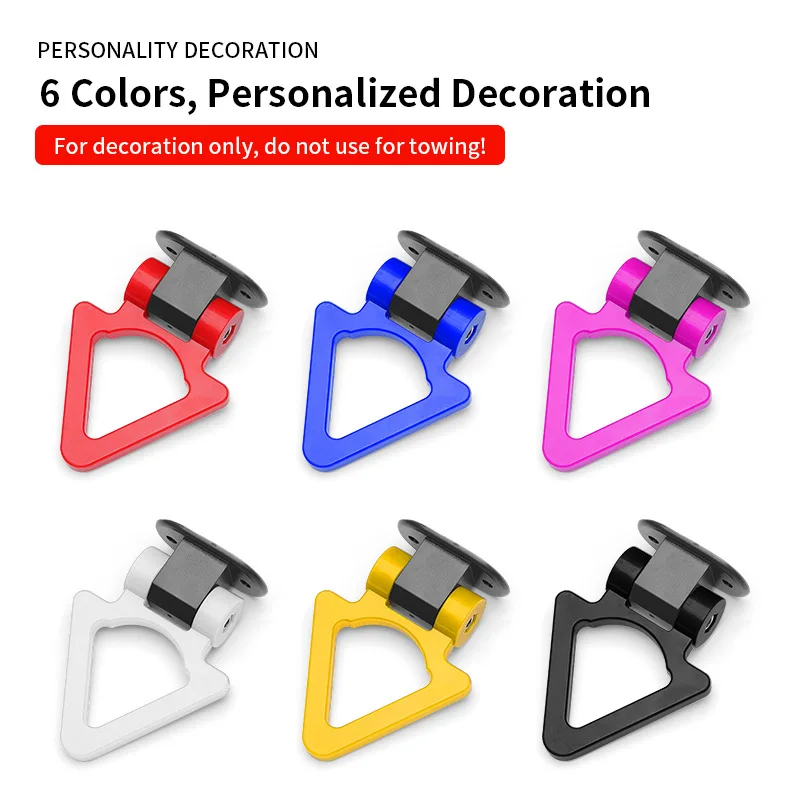 Car decorative tow hook Customized front-mounted adhesive triangular anti-collision decorative hook