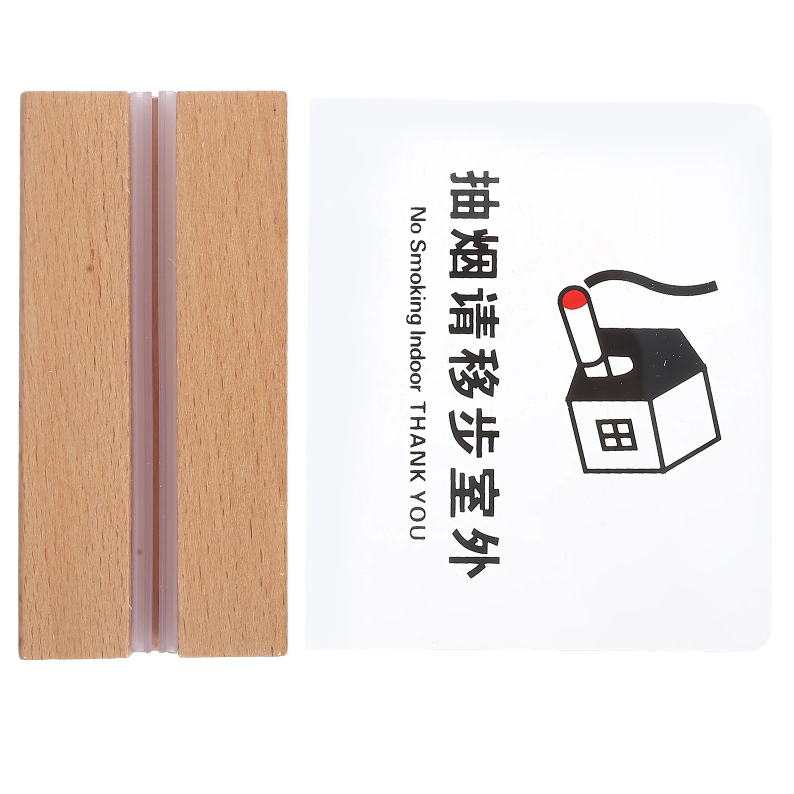 Clear Acrylic No Smoking Table Sign Elegant Design for Hotels Cafes Restaurants Portable Lightweight Durable Scratch-Resistant