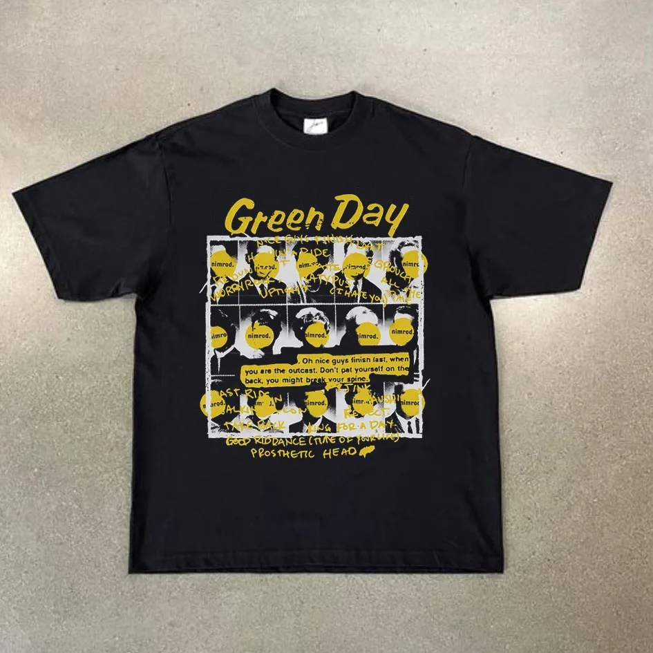 

Мужская и женская футболка CLFC Green Day Dookie PUNK, универсальная с короткими рукавами и короткими рукавами