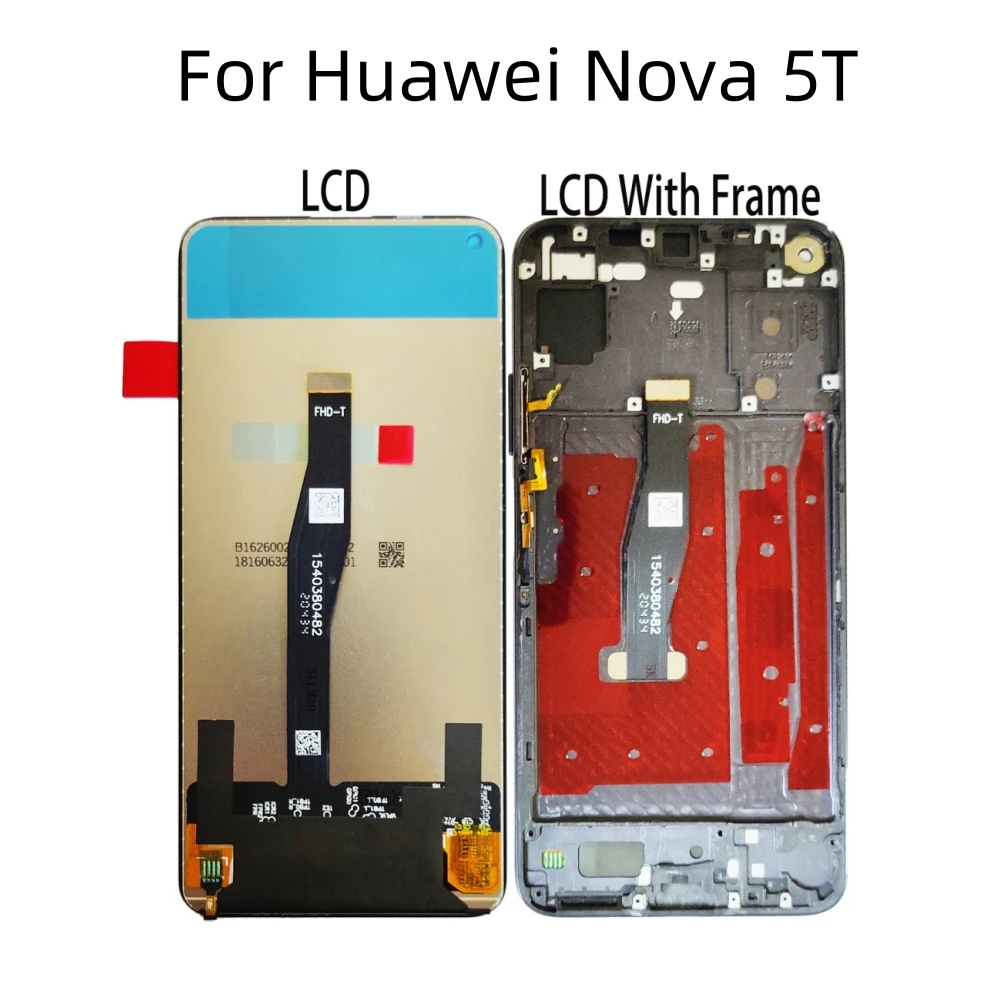 For Huawei Nova 5T  LCD Display With Frame Touch Screen YAL L21 L61 L71 L61D  Panel Digitizer Replacement Parts