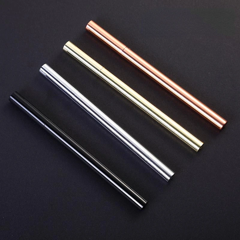 Pure Copper Metal Pen Cylinder Brass Pen Retro Signature Copper Pen Neutral Water-based Pen Student Exam Learning Gift