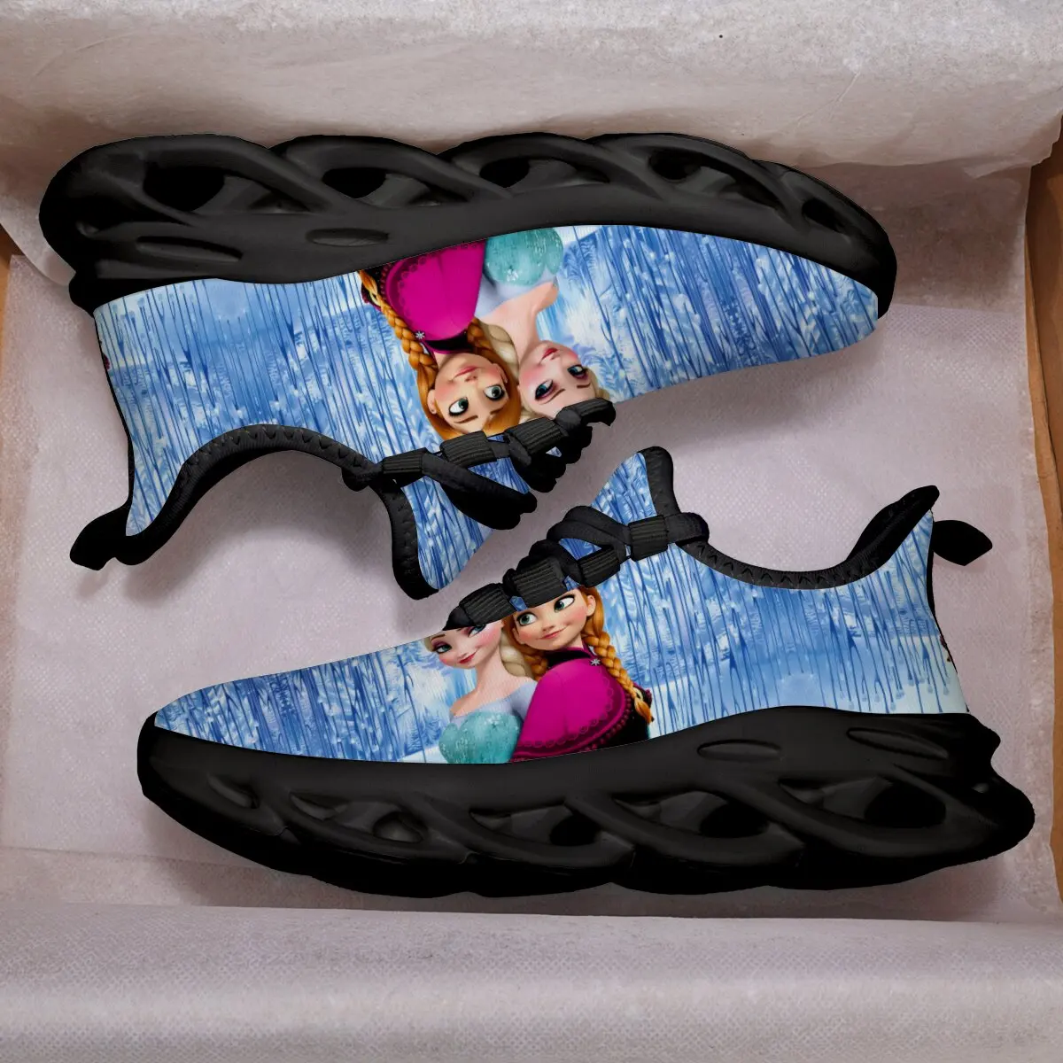 

Туфли принцессы Эльзы, низкие кроссовки для девочек, обувь для девочек Disney, весенние детские кроссовки, черно-белые Zapatos, Минни Маус, Niña