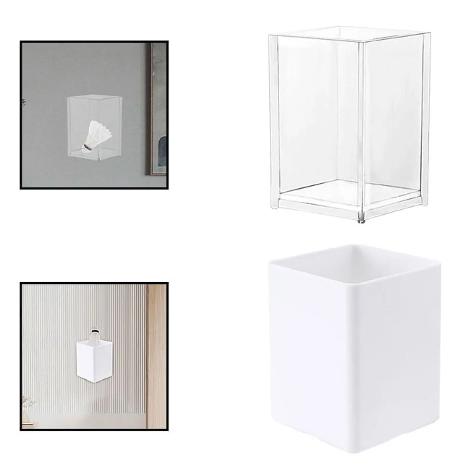 

Wall Mount Storage Box Supplies Badminton Ball Holder for Game School Sports