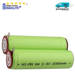 High Capacity Rechargeable Battery Pack AA 2.4V 2000mAh Compatible with Philips Norelco , Remington Shaver Models and Others