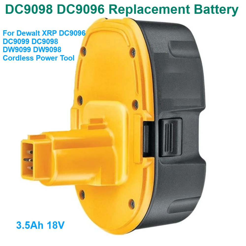 

For Dewalt XRP DC9096 DC9099 DC9098 DW9099 DW9098 Cordless Power Tool Ni-MH 3.8Ah 18V DC9098 DC9096 Replacement Battery