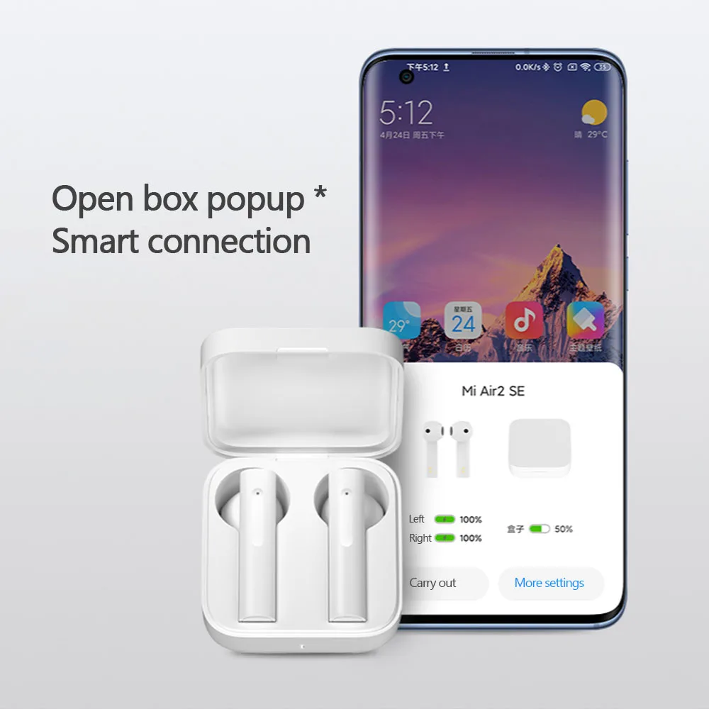 Global Version Xiaomi Air 2 SE Earphones Mi True Wireless Earphones Bluetooth 5.0 Redmi Airdots S 2 TWS Auto Pair and Connection