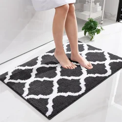 Olanly Luxury Bath Mat Foot Bathroom Shower Mats Super Soft Absorbent Microfiber Rug Water Bathtub Anti-slip Floor Carpet Rugs