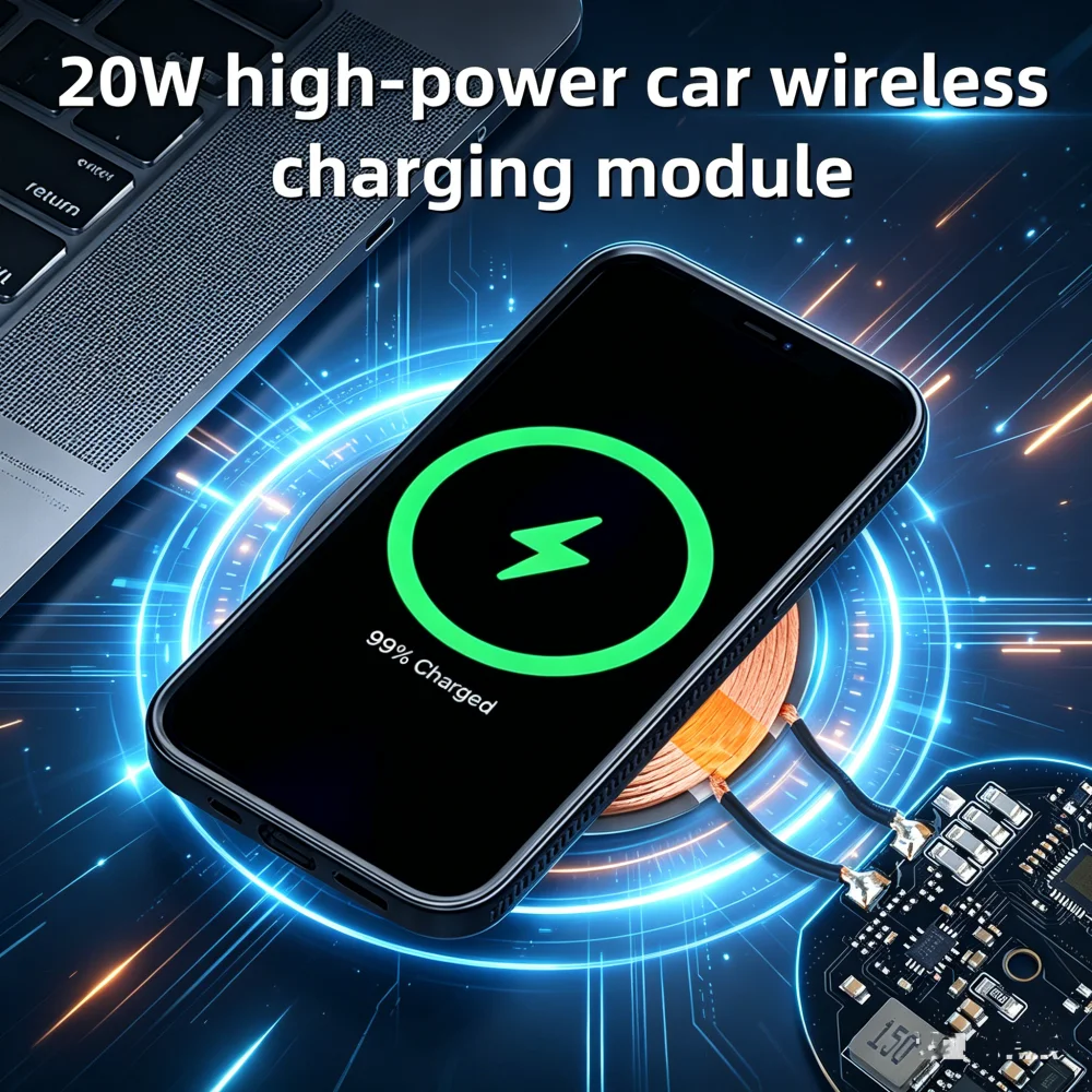 Transmitter Module Coil Circuit Board 5W/10W/15W/20W Type-c 5V/9V/12V/24V/QC/PD Fast Charging Wireless Charger Module PCBA DIY
